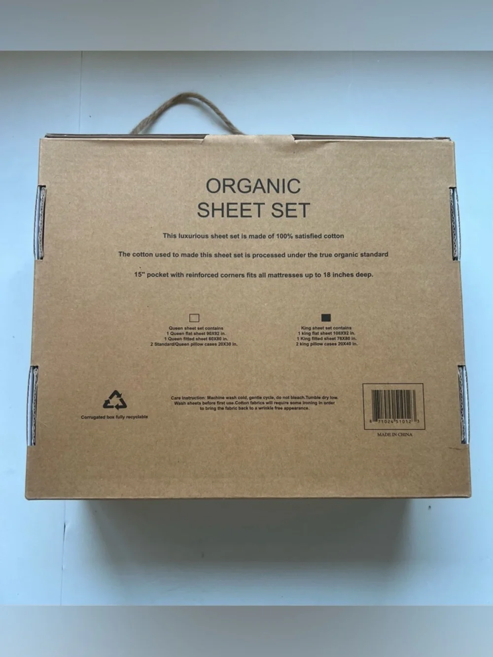 TREE organic, King Sheet Set